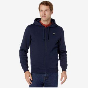 Lacoste Navy Blue Zip-Up Hoodie